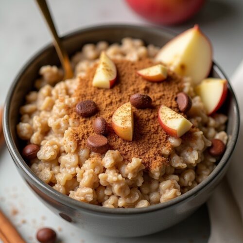 High Protein Apple Cinnamon Oatmeal