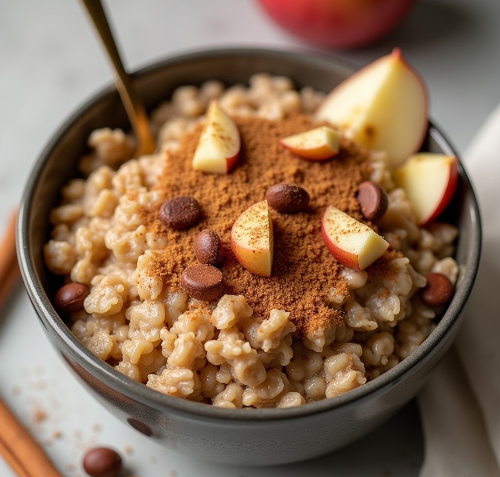 You are currently viewing High Protein Apple Cinnamon Oatmeal 